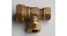 Brass compression reducing tee (reducing on run and branch) 601R